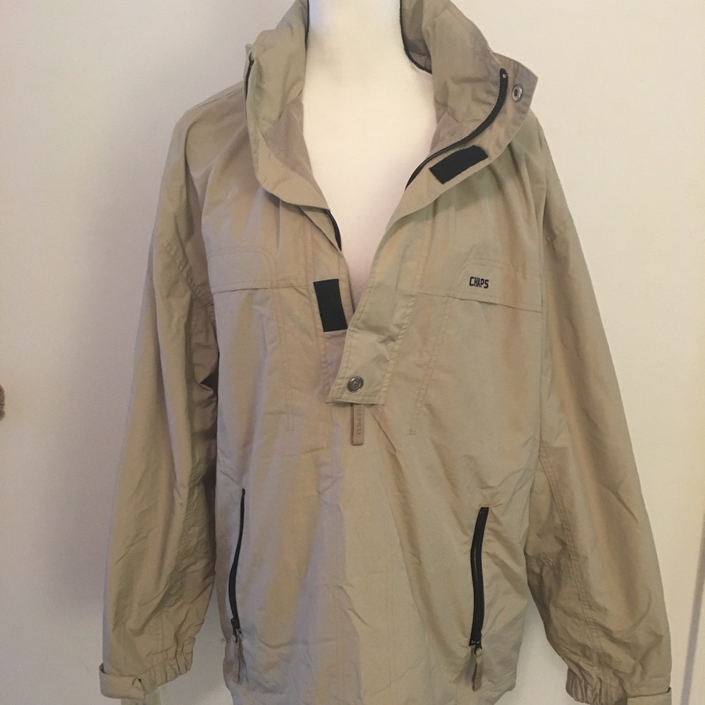CHAPS VINTAGE PULLOVER WINDBREAKER JACKET NWOT LG